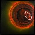 0801  Ring Nebula I  2008<br />Mischtechnik auf Baumwolle,  100 x 100 cm